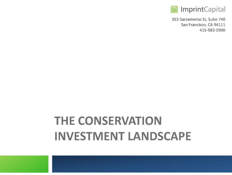 Multifunder Conservation Investment Meeting Sharable Presentation