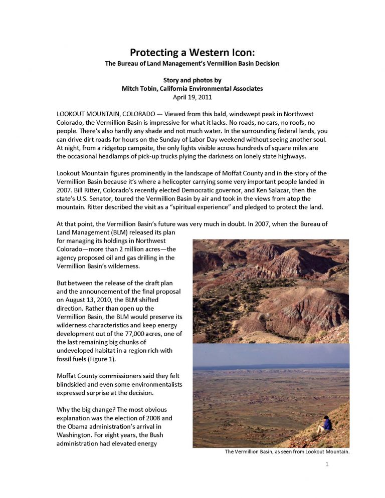 CEA Packard NW Colorado Evaluation