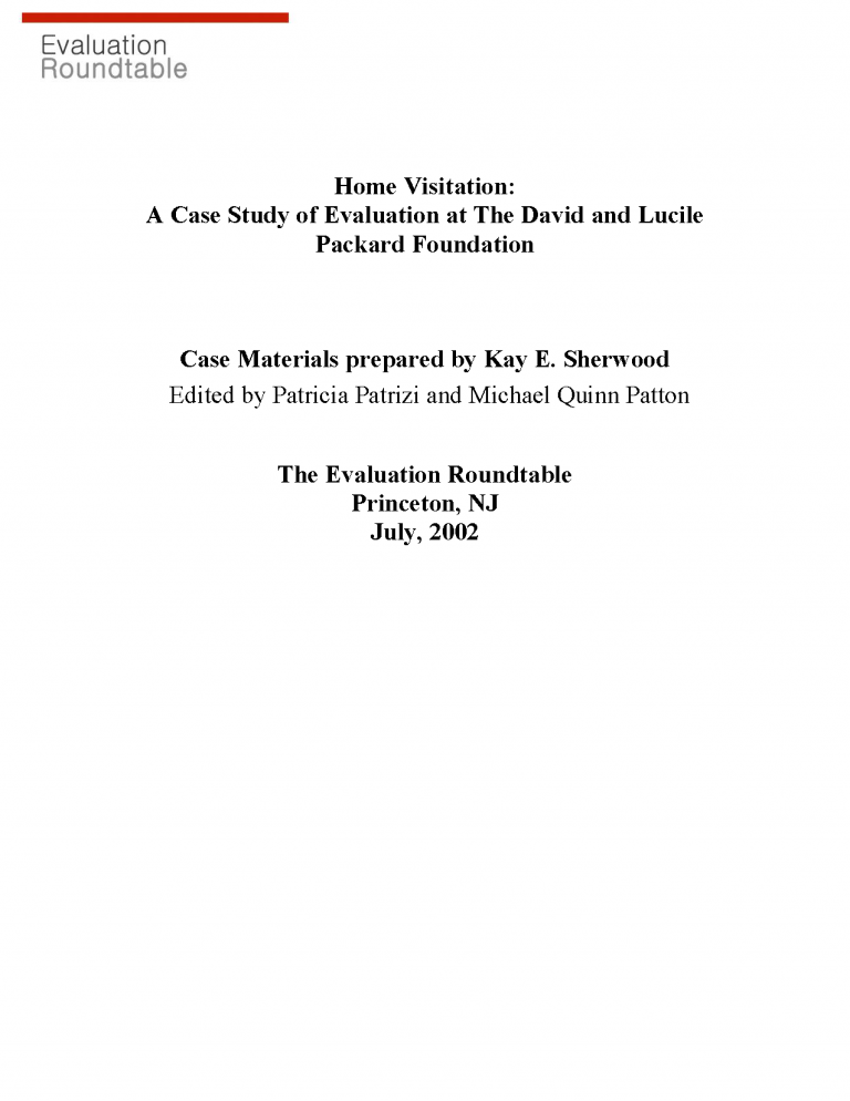Case Study - Home Visitation Evaluation