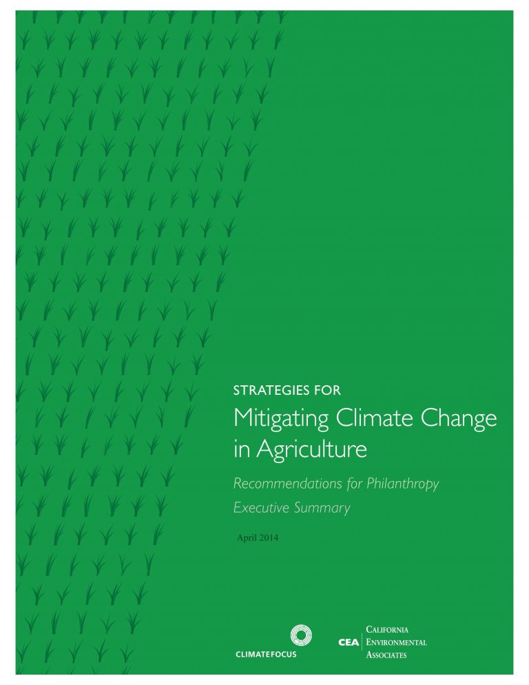 Mitigating Climate Change in Agriculture