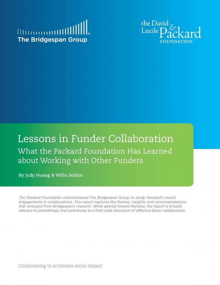Lessons in Funder Collaboration_Cover