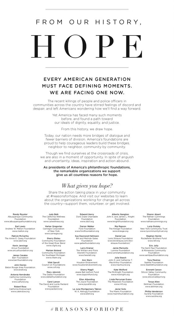 Reasons for Hope