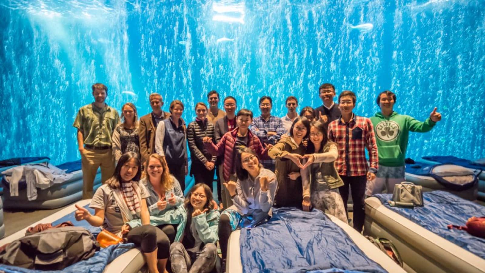 From Walt - class of BPP students in front of the Open Ocean tank at the Aquarium