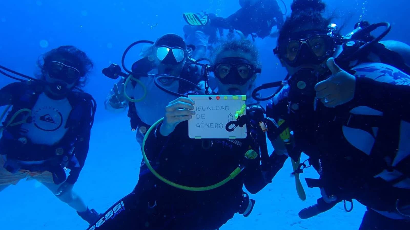Women Scuba Diving