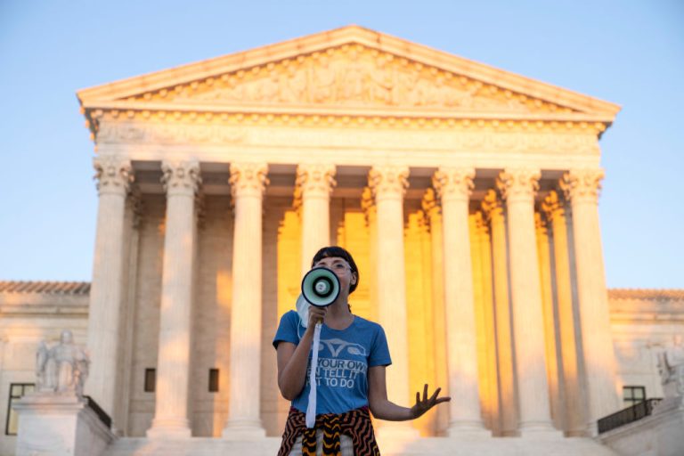 Protest Held Outside Supreme Court Against Texas Abortion Law
