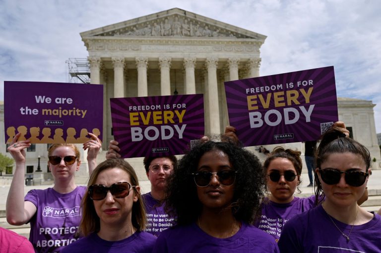 Women in front of SCOTUS mifepristone
